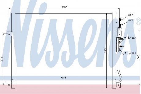 Радіатор кондиціонера NISSENS 94931