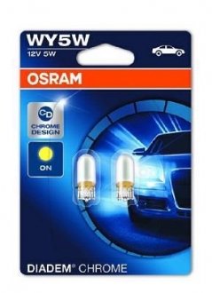 ЛАМПА WY5W 12V 5,20 W W2.1x9.5d BLI2 DIADEM Chrome OSRAM 2827DC-02B (фото 1)