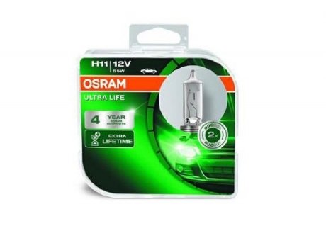 Автолампа 55W 12V PGJ19-2 H11 OSRAM 64211ULTHCB (фото 1)