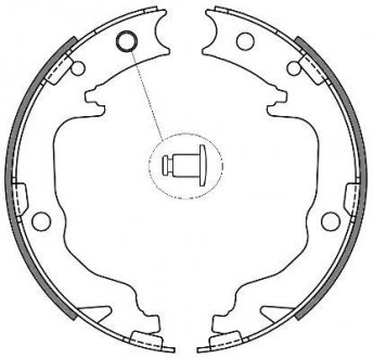 Колодки ручника Peugeot 4008/Mitsubishi Outlander 06- (170x32) ROADHOUSE 464100 (фото 1)