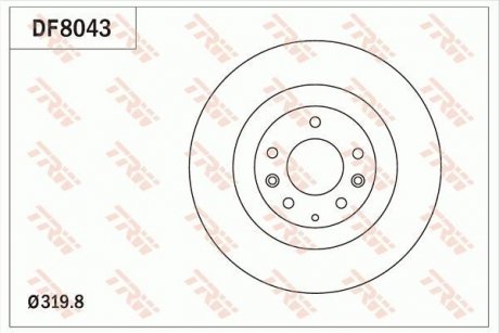 Диск гальмівний TRW DF8043