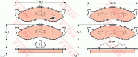 Гальмівні колодки, дискові (LUCAS) TRW GDB1153