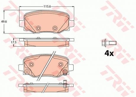 Гальмівні колодки, дискові TRW GDB2116