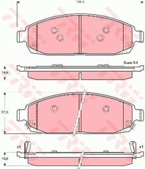 Гальмівні колодки, дискові (LUCAS) TRW GDB4136