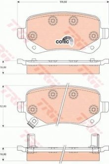 Гальмівні колодки, дискові (LUCAS) TRW GDB4176