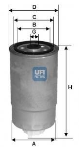 Фільтр палива UFI 24H2O01