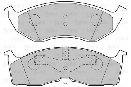 Гальмівні колодки дискові CHRYSLER Vision/Voyager "2,0-3,8 "F "93-01 Valeo 301556