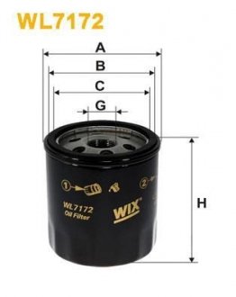 Фільтр оливи WIX FILTERS WL7172