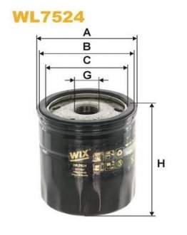 Фільтр масляний WIX FILTERS WL7524