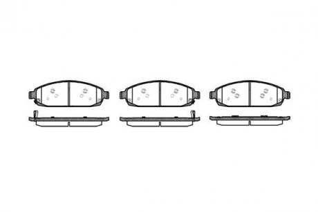 Колодки тормозные диск. перед. (Remsa) Jeep Grand Cherokee 05>10 (P10733.02) WOKING P1073302