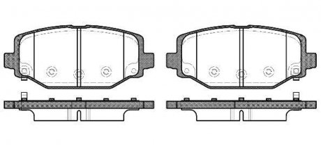 Колодки тормозные диск. задн. (Remsa) Dodge Journey 08>12 (P15833.04) WOKING P1583304 (фото 1)