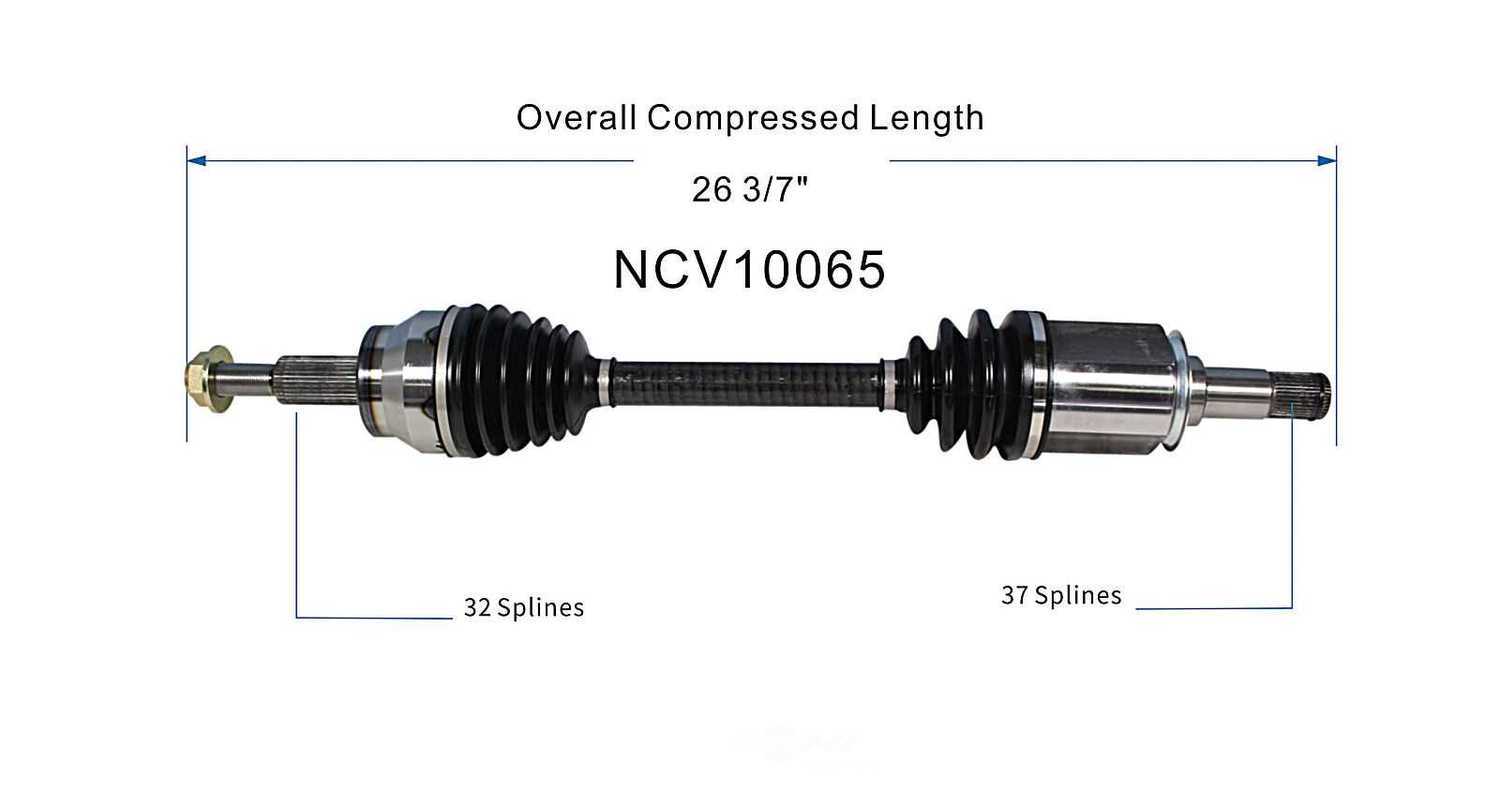 Напіввісь передня Ліва Quadra Trac 2-Speed Transfer Case