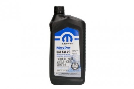 Моторна олива 5W20 (946 ml) MOPAR 68518202AA Dodge Avenger, Caliber, Durango, Journey, Dart; Jeep Grand Cherokee, Compass, Patriot, Wrangler, Renegade, Cherokee