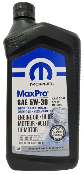 Моторна олива Mopar MaxPro 5w-30, 0,946L